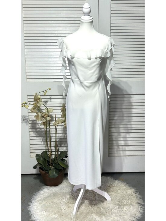 Amanda Uprichard Dresses & Skirts - NWT Amanda Uprichard Women's Ivory Copellia Ruffle Dress Size Large 3449